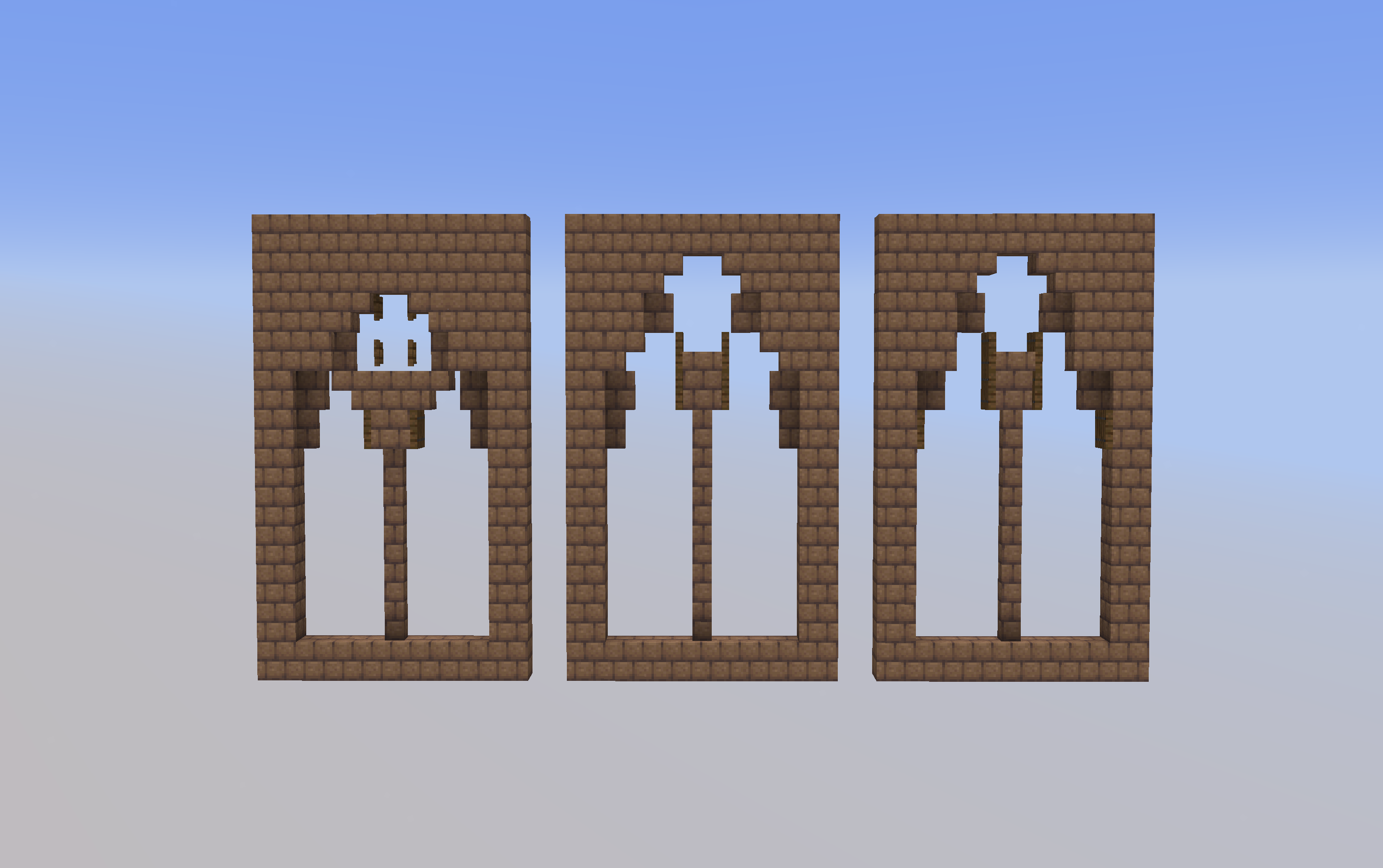 Generated Minecraft gothic windows