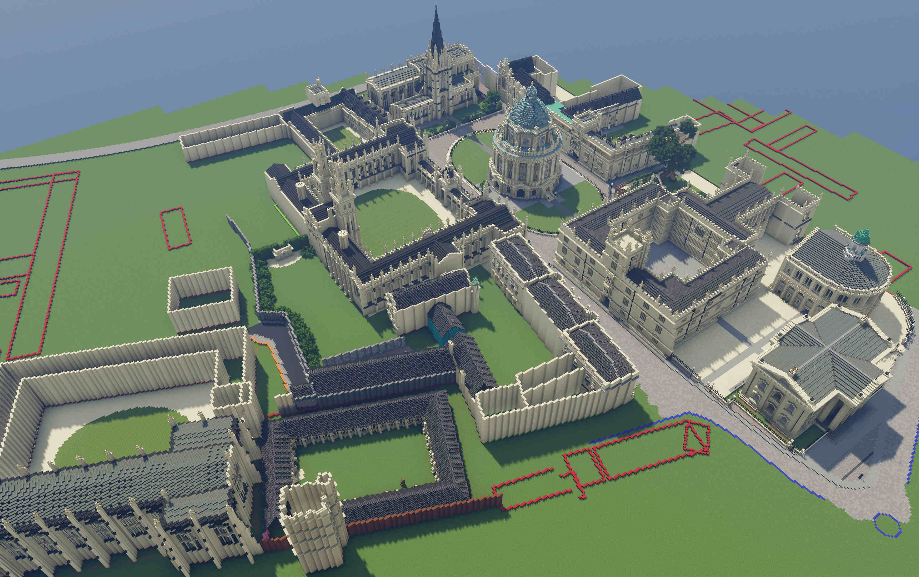 Minecraft Oxford from above